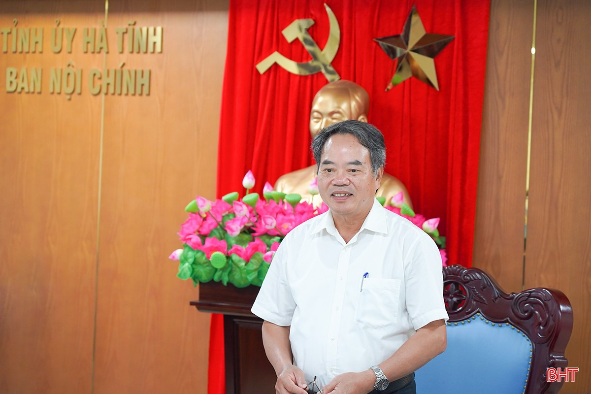 Trưởng ban Nội chính Tỉnh uỷ Nguyễn Đình Hải kết luận hội nghị.