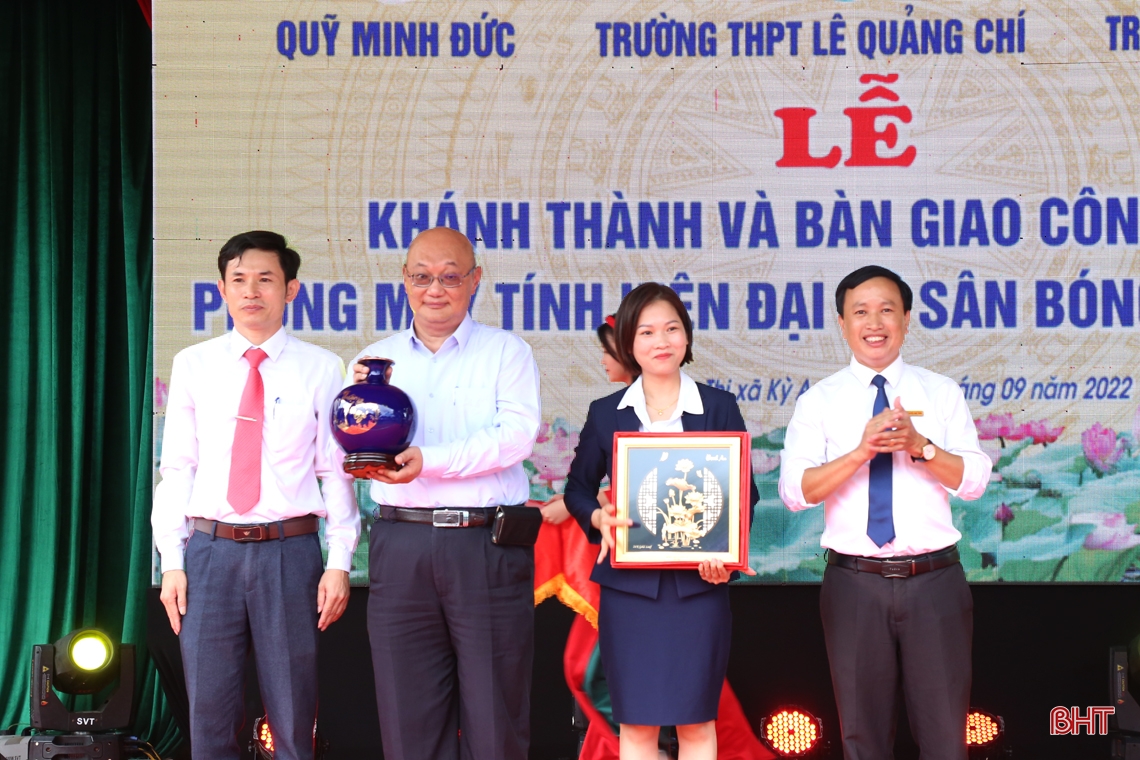Quỹ Minh Đức - Formosa Hà Tĩnh bàn giao cơ sở vật chất, thiết bị dạy học trị giá trên 6 tỷ đồng