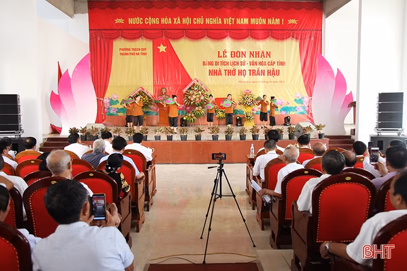 Nhà thờ dòng họ Trần Hậu ở Hà Tĩnh đón bằng Di tích lịch sử - văn hóa cấp tỉnh