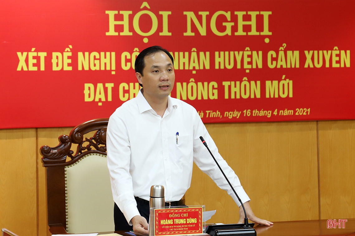 Hà Tĩnh đề nghị Trung ương công nhận huyện Cẩm Xuyên đạt chuẩn nông thôn mới
