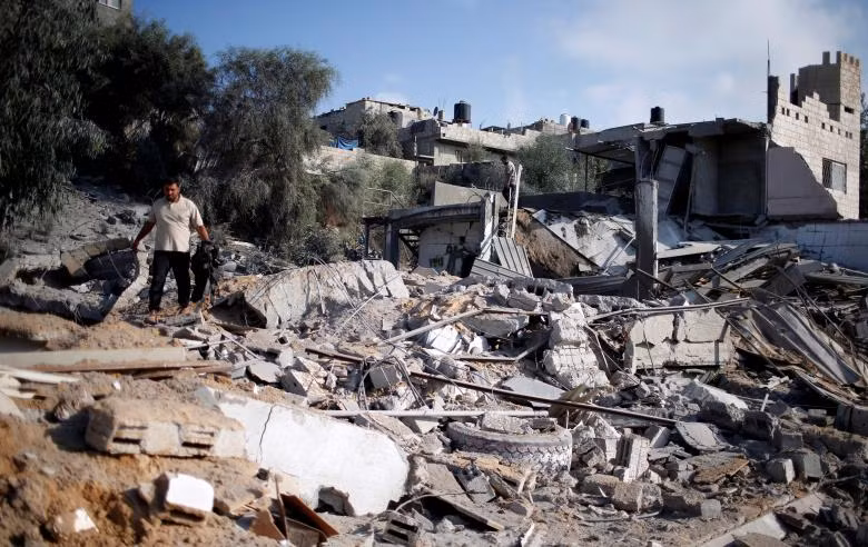 Hiện trường vụ không kích Hamas ở Dải Gaza của Israel