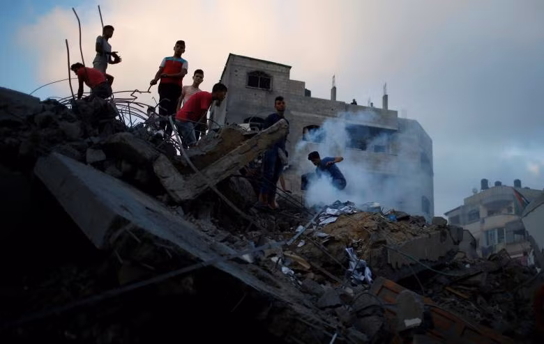 Hiện trường vụ không kích Hamas ở Dải Gaza của Israel