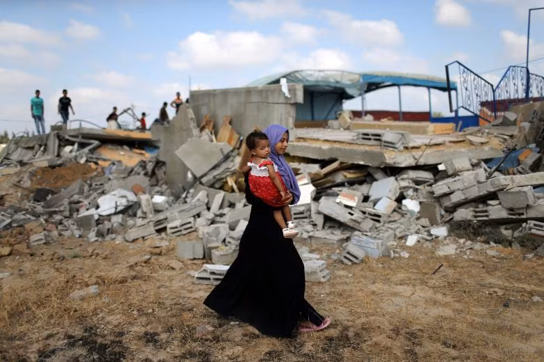 Hiện trường vụ không kích Hamas ở Dải Gaza của Israel