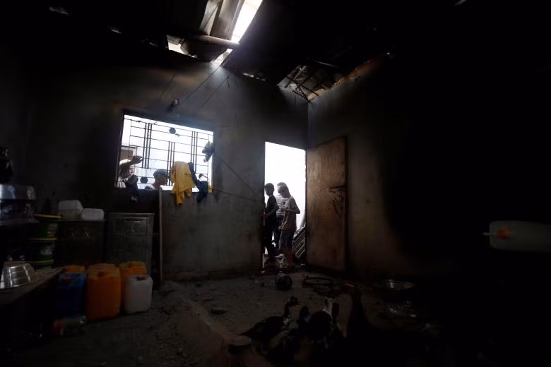 Hiện trường vụ không kích Hamas ở Dải Gaza của Israel
