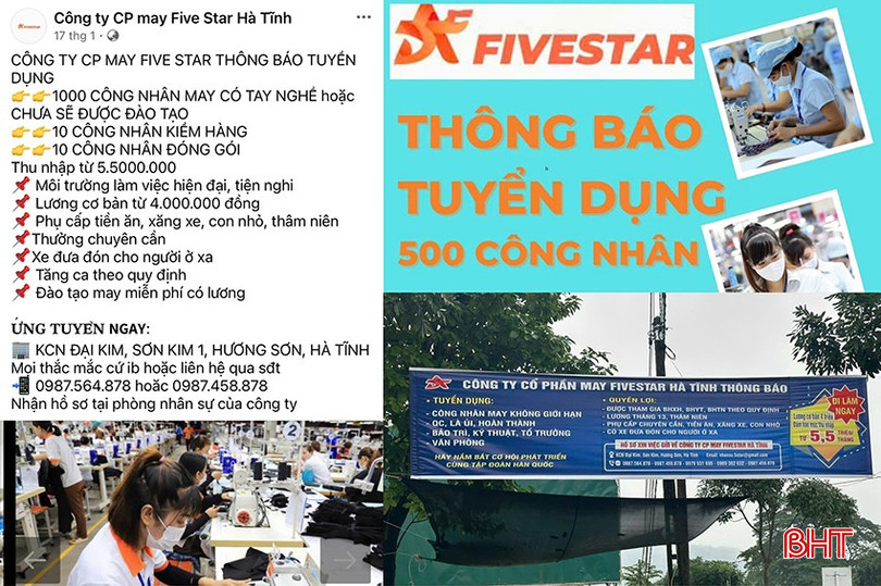 Công ty thông báo tuyển dụng thông qua nhiều hình thức.