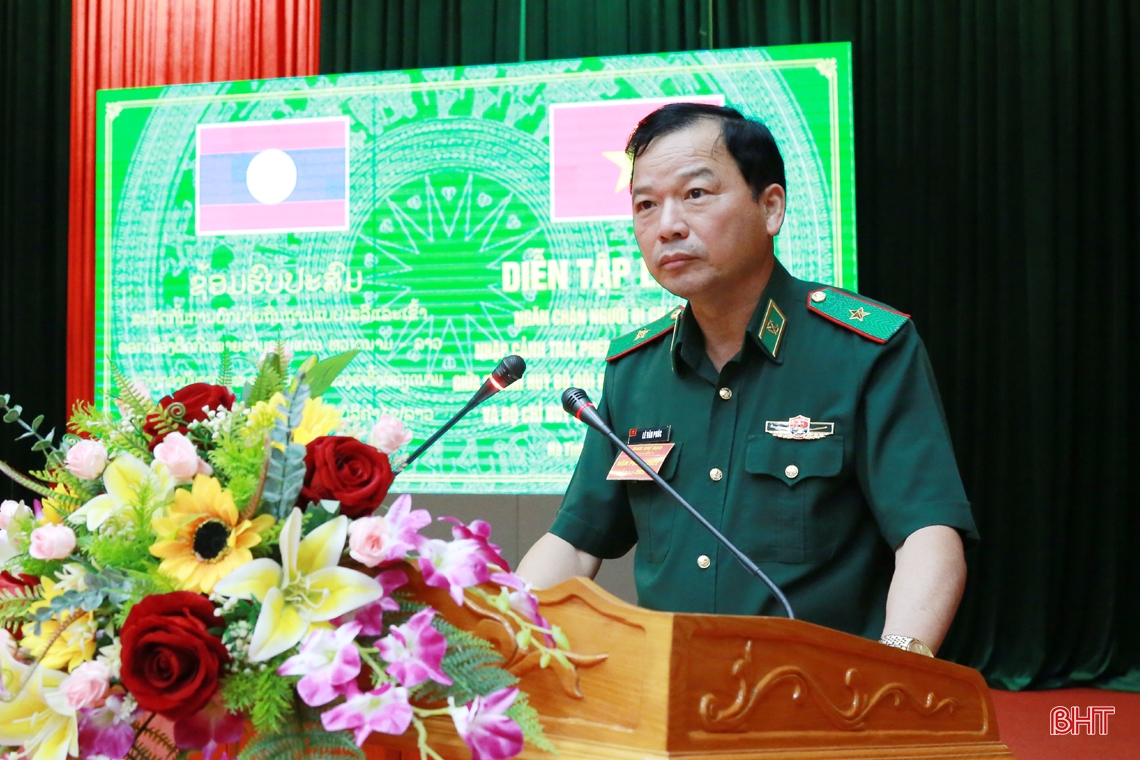 Tổ chức thành công diễn tập ngăn chặn người di cư tự do và xuất nhập cảnh trái phép qua biên giới Việt Nam - Lào