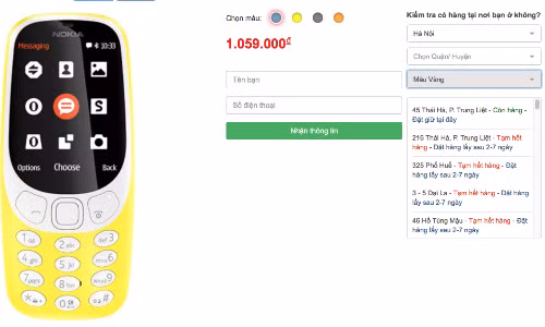 dien thoai cuc gach nokia 3310 chay hang o viet nam