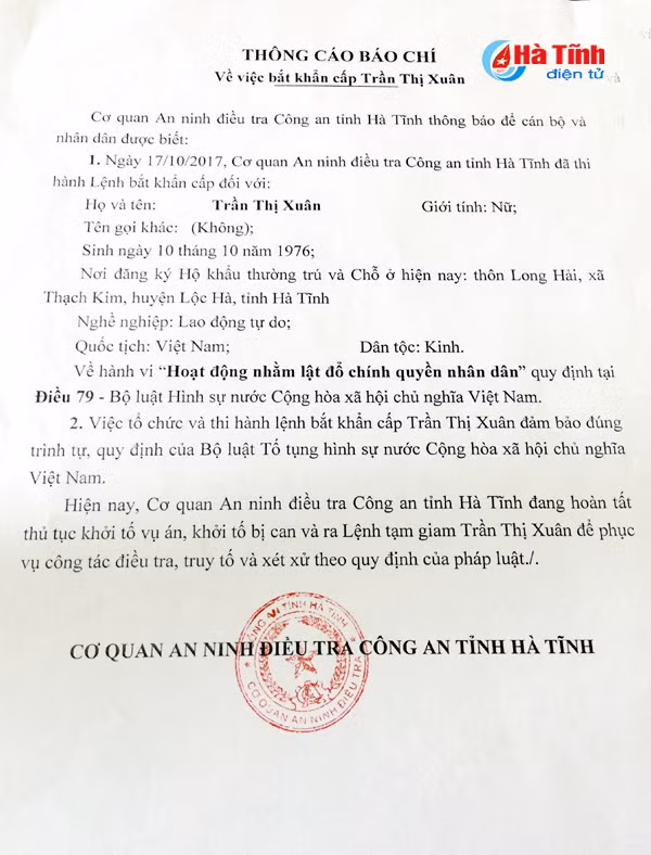 bat khan cap doi tuong hoat dong lat do chinh quyen