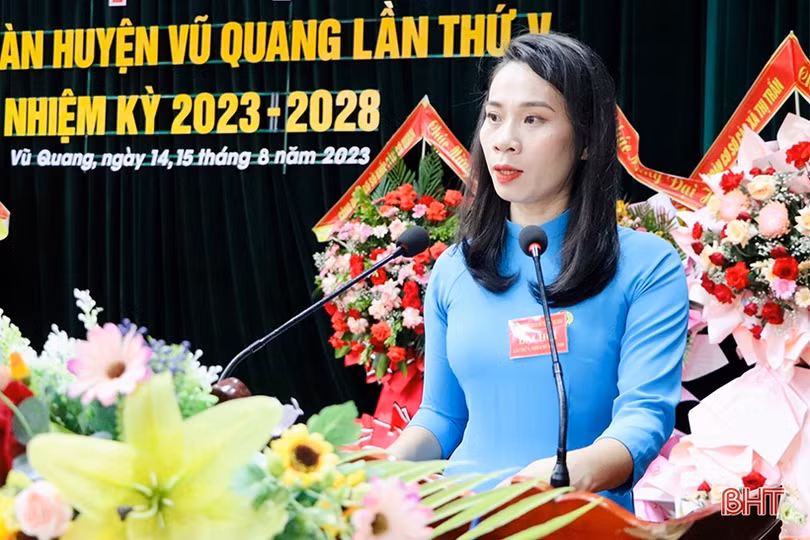 Ông Nguyễn Đình Tài tái cử Chủ tịch Liên đoàn Lao động huyện Vũ Quang