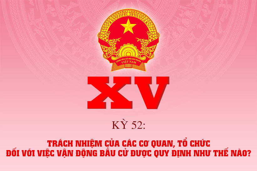 Trách nhiệm của các cơ quan, tổ chức đối với việc vận động bầu cử được quy định như thế nào?