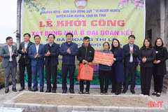 Khởi công xây dựng nhà đại đoàn kết, chào mừng đại hội Đảng các cấp