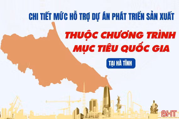 [Infographic] Chi tiết mức hỗ trợ dự án phát triển sản xuất thuộc Chương trình mục tiêu quốc gia tại Hà Tĩnh