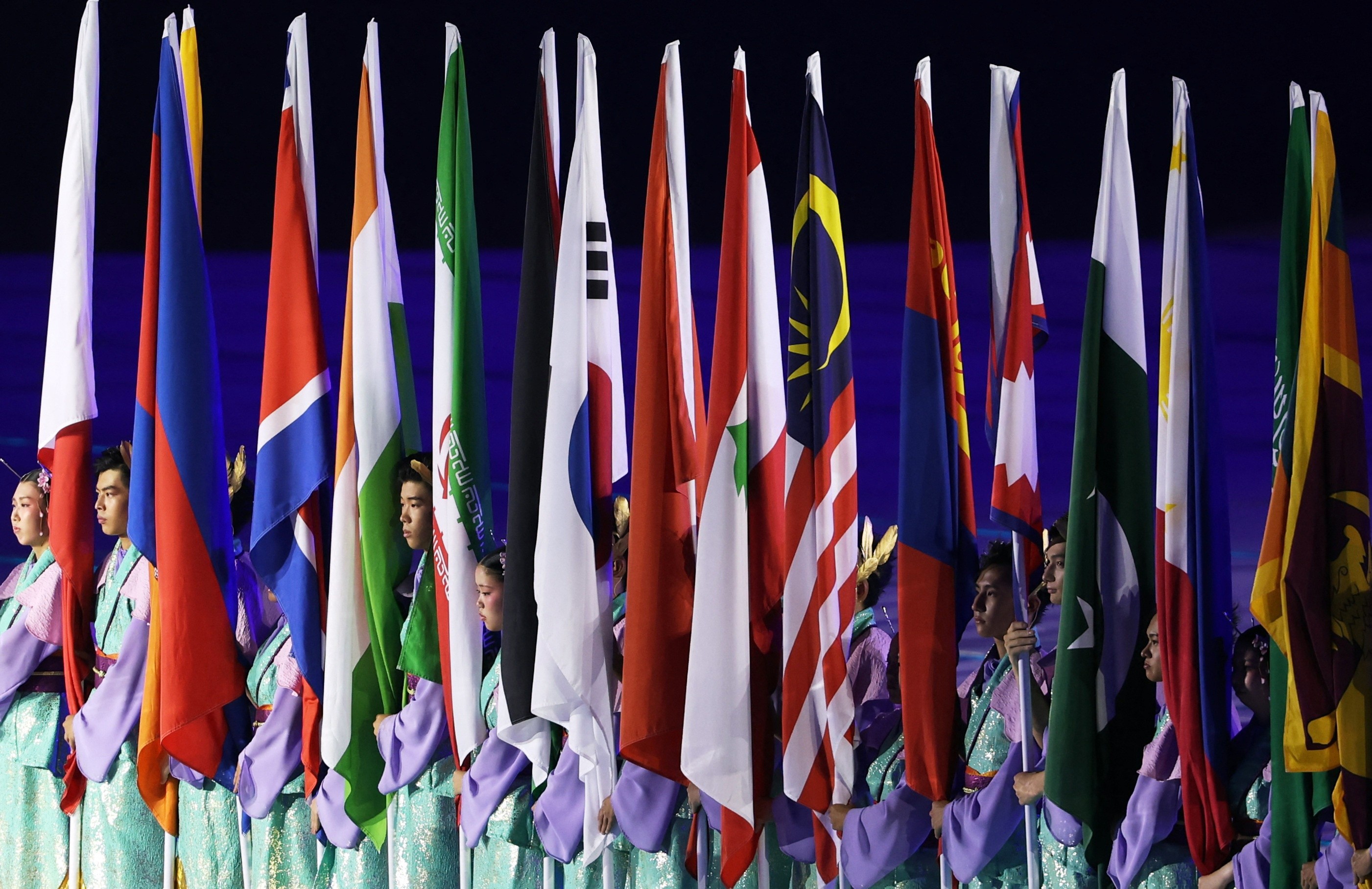 ASIAD 2026 diễn ra từ 19/9 đến 4/10, quy tụ khoảng 11.000 vận động viên tham gia tranh tài ở 469 nội dung thi đấu trong 43 môn thể thao (gồm 71 phân môn). Ảnh: Reuters.