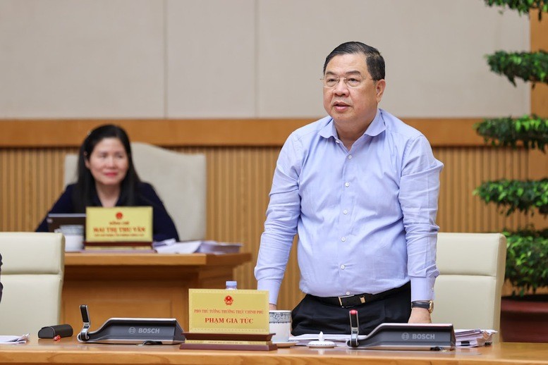 Phó Thủ tướng Thường trực Chính phủ Phạm Gia Túc phát biểu - Ảnh: VGP/Nhật Bắc