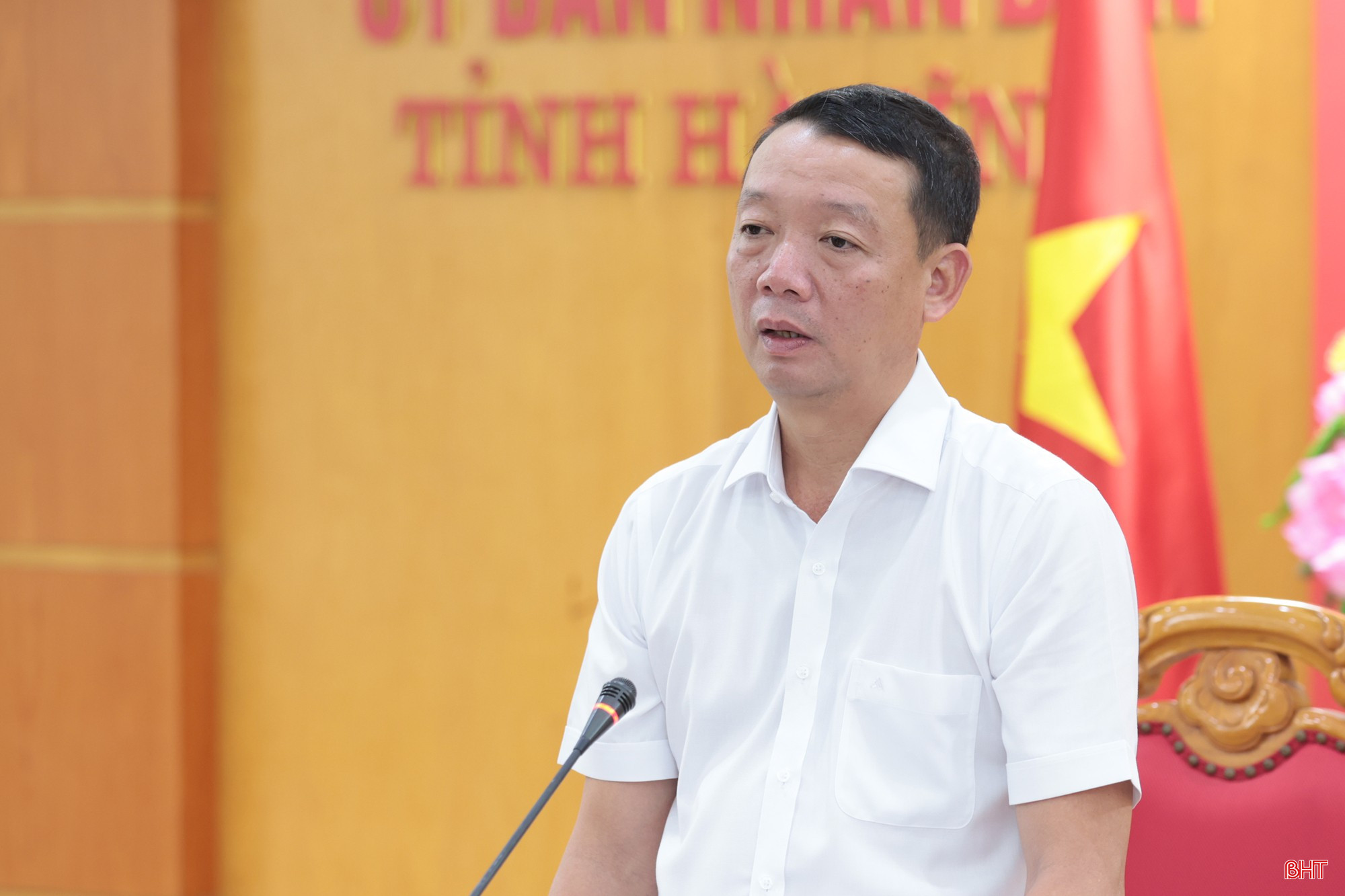 Đồng chí Phan Thiên Định – Phó Bí thư Tỉnh ủy, Chủ tịch UBND tỉnh, Trưởng Ban Chỉ huy Phòng thủ dân sự tỉnh, kết luận cuộc làm việc. bqbht_br_img-2757.jpg