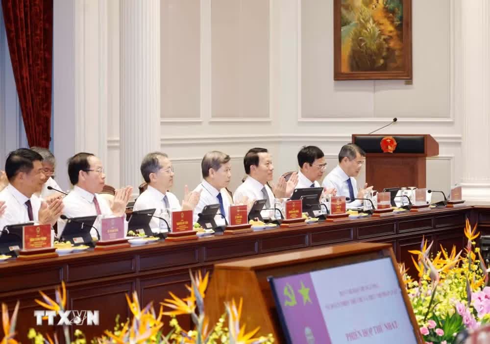 Các đại biểu tham dự Phiên họp thứ nhất Ban Chỉ đạo Trung ương về hoàn thiện thể chế và thực thi pháp luật. (Ảnh: Thống Nhất/TTXVN)
