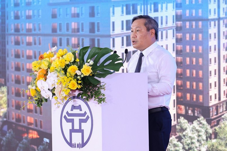 Chủ tịch UBND thành phố Hà Nội Vũ Đại Thắng phát biểu - Ảnh: VGP/Nhật Bắc