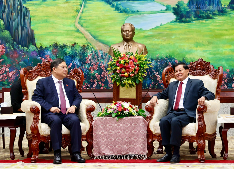 Phó Thủ tướng Thường trực Phạm Gia Túc cảm ơn sự đón tiếp trọng thị của lãnh đạo và nhân dân Lào. Ảnh: chinhphu.vn/Phương Nguyên