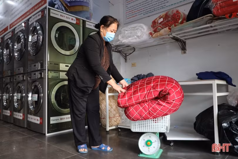 Hà Tĩnh: “Nóng” với dịch vụ giặt là những ngày rét 