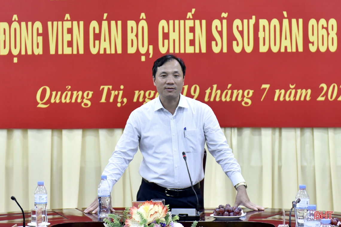 Đoàn công tác tỉnh Hà Tĩnh tới thăm, động viên cán bộ, chiến sỹ Sư đoàn 968 