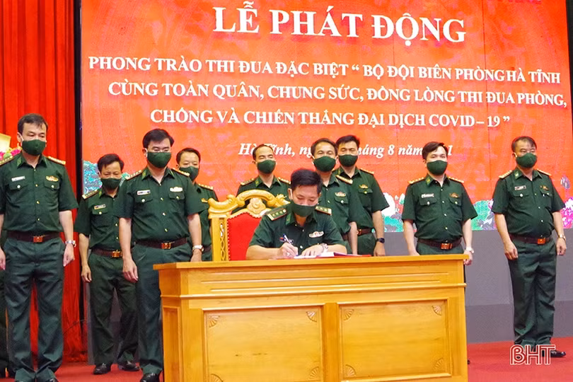 Biên phòng Hà Tĩnh phát động thi đua đặc biệt phòng, chống dịch COVID-19