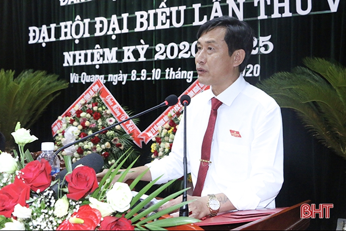 Đại hội Đảng bộ huyện Vũ Quang bầu 34 đồng chí vào Ban Chấp hành nhiệm kỳ 2020 - 2025