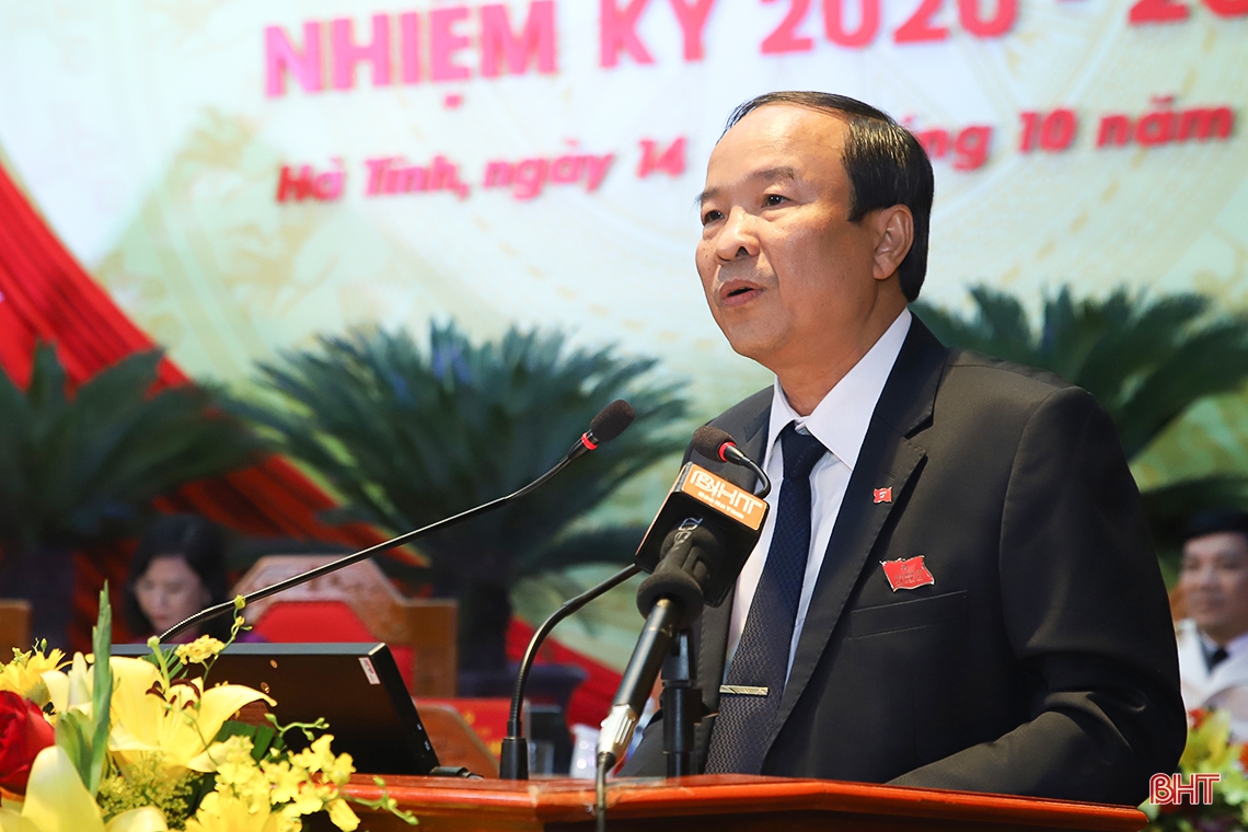 Toàn cảnh Đại hội Đảng bộ Hà Tĩnh lần thứ XIX, nhiệm kỳ 2020 - 2025