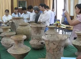 Hiện vật gốm Phôi Phối – Bãi Cọi tại Hà Nôi.