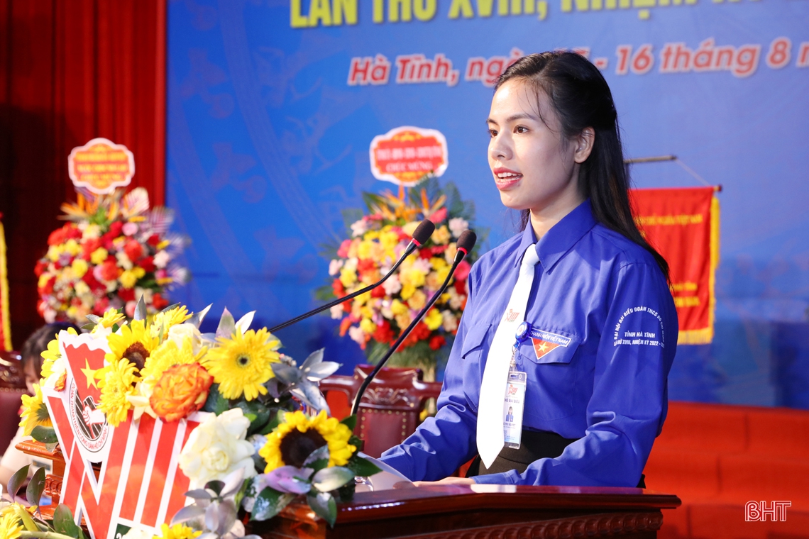 Bế mạc Đại hội Đoàn TNCS Hồ Chí Minh tỉnh Hà Tĩnh lần thứ XVIII, nhiệm kỳ 2022-2027