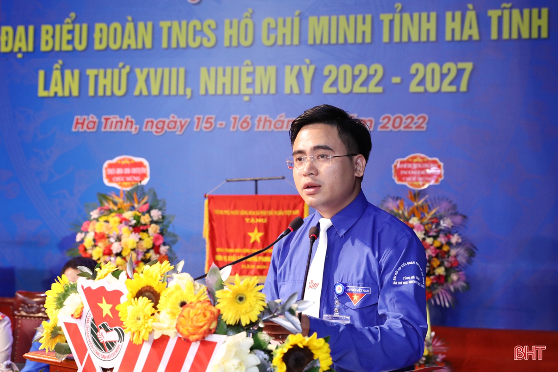 Bế mạc Đại hội Đoàn TNCS Hồ Chí Minh tỉnh Hà Tĩnh lần thứ XVIII, nhiệm kỳ 2022-2027