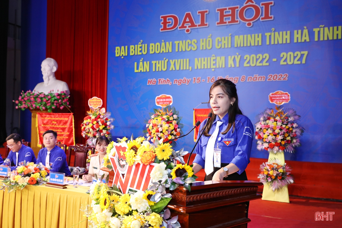 Bế mạc Đại hội Đoàn TNCS Hồ Chí Minh tỉnh Hà Tĩnh lần thứ XVIII, nhiệm kỳ 2022-2027