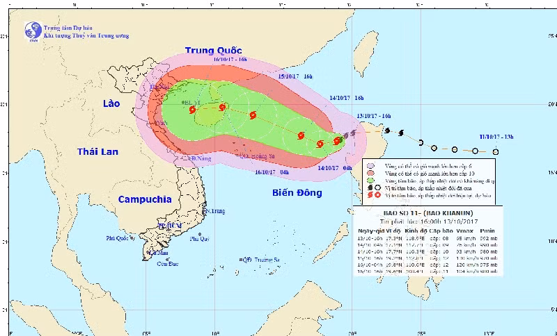 bao so 11 cach hoang sa 720km dem nay ha tinh co mua rao va dong