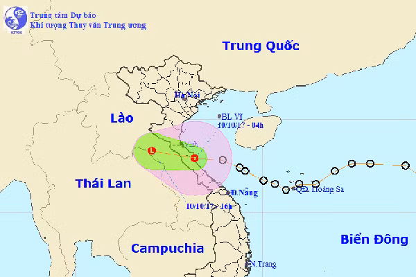 ap thap nhiet doi vao dat lien ha tinh tiep tuc mua to nguy co ngap ung