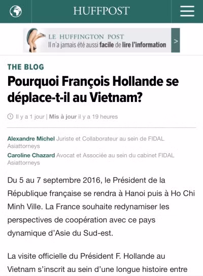 bao phap dua dam net chuyen tham cua tong thong hollande toi viet nam