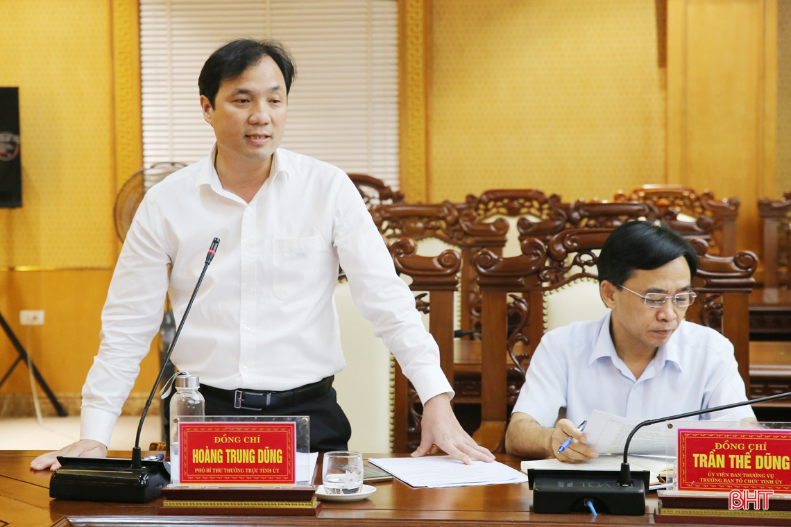 Dồn sức cao nhất cho công tác chuẩn bị Đại hội Đảng bộ Hà Tĩnh lần thứ XIX