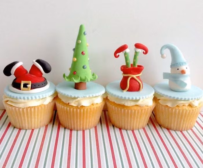 nhung mau banh cupcake cho bua tiec giang sinh them ruc ro