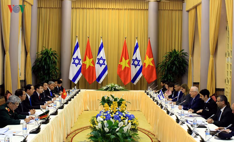 chum anh le don chinh thuc tong thong israel tham viet nam