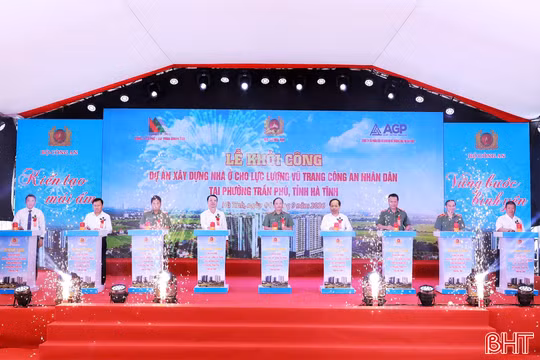 Khởi công xây dựng nhà ở cho cán bộ, chiến sĩ Công an nhân dân tại Hà Tĩnh