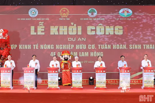 Khởi công Tổ hợp kinh tế nông nghiệp hữu cơ, tuần hoàn, sinh thái 4F Quế Lâm Lam Hồng 