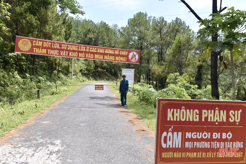 Thị xã Hồng Lĩnh lập các chốt “canh lửa” đường lên núi Hồng