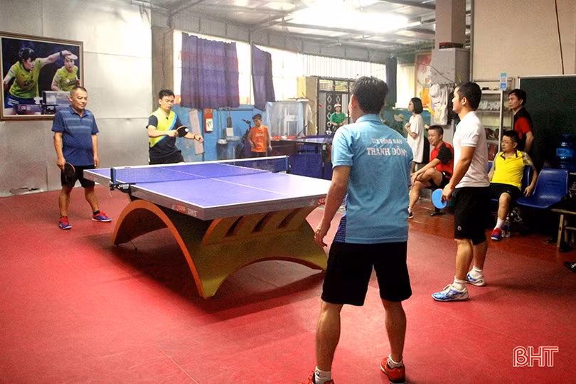 Rèn quân chờ ngày tranh tài Giải Bóng bàn Báo Hà Tĩnh
