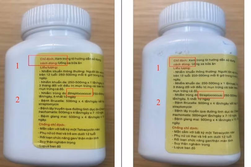 Phát hiện lô thuốc Tetracyclin 250mg giả