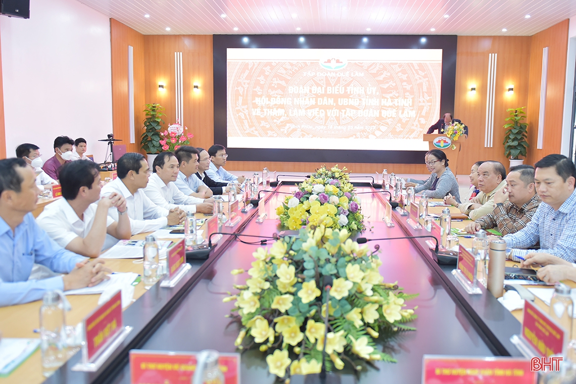 Tạo mọi thuận lợi để Tập đoàn Quế Lâm đầu tư các mô hình nông nghiệp hữu cơ tại Hà Tĩnh