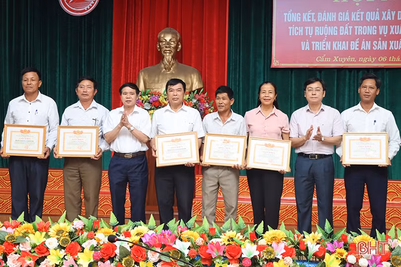 Cẩm Xuyên đẩy mạnh tập trung, tích tụ, chuyển đổi ruộng đất lần 3