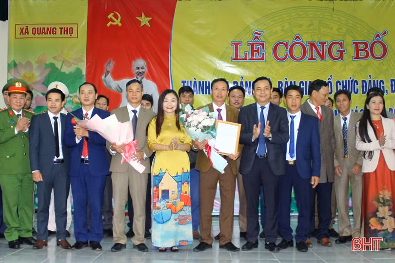 Vũ Quang công bố thành lập Đảng bộ các xã Quang Thọ và Thọ Điền