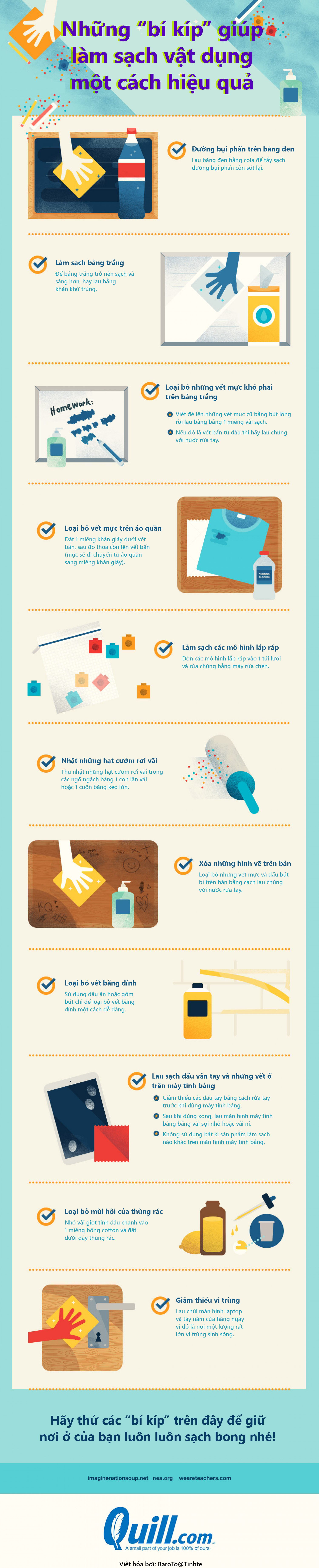 infographic nhung bi kip giup lam sach vat dung mot cach hieu qua