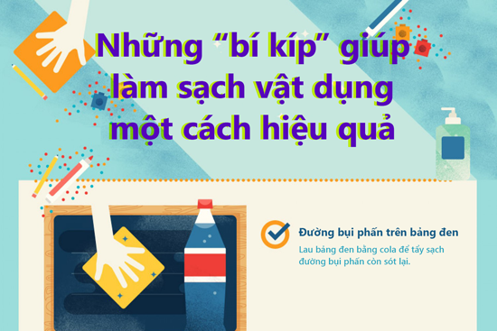 infographic nhung bi kip giup lam sach vat dung mot cach hieu qua