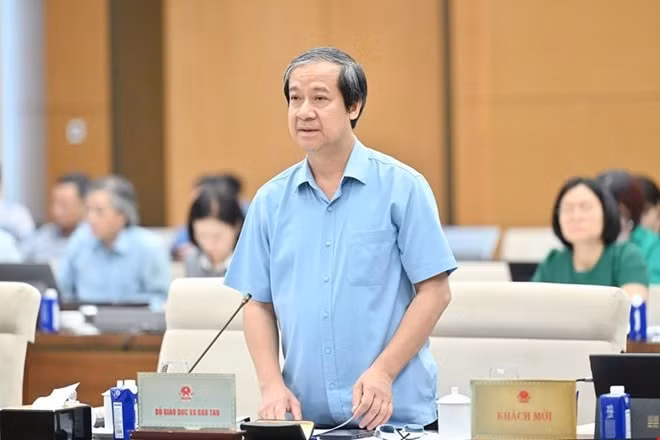 Bộ trưởng Bộ Giáo dục và Đào tạo Nguyễn Kim Sơn. Ảnh: Quochoi.vn