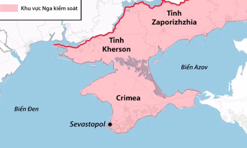 Bán đảo Crimea. Đồ họa: Telegraph