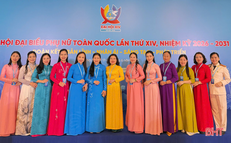 14 đại biểu đoàn Hà Tĩnh dự Đại hội đại biểu Phụ nữ toàn quốc lần thứ XIV, với sự tham dự của Phó Chủ tịch UBND tỉnh Nguyễn Thị Nguyệt.